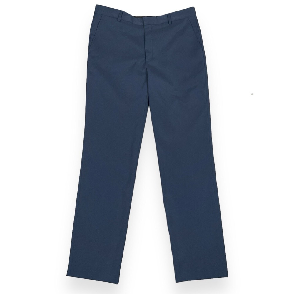 Berle‎ Dress Pants Men Size 35R Blue Straight Leg Pockets Wrinkle Resistant NWOT